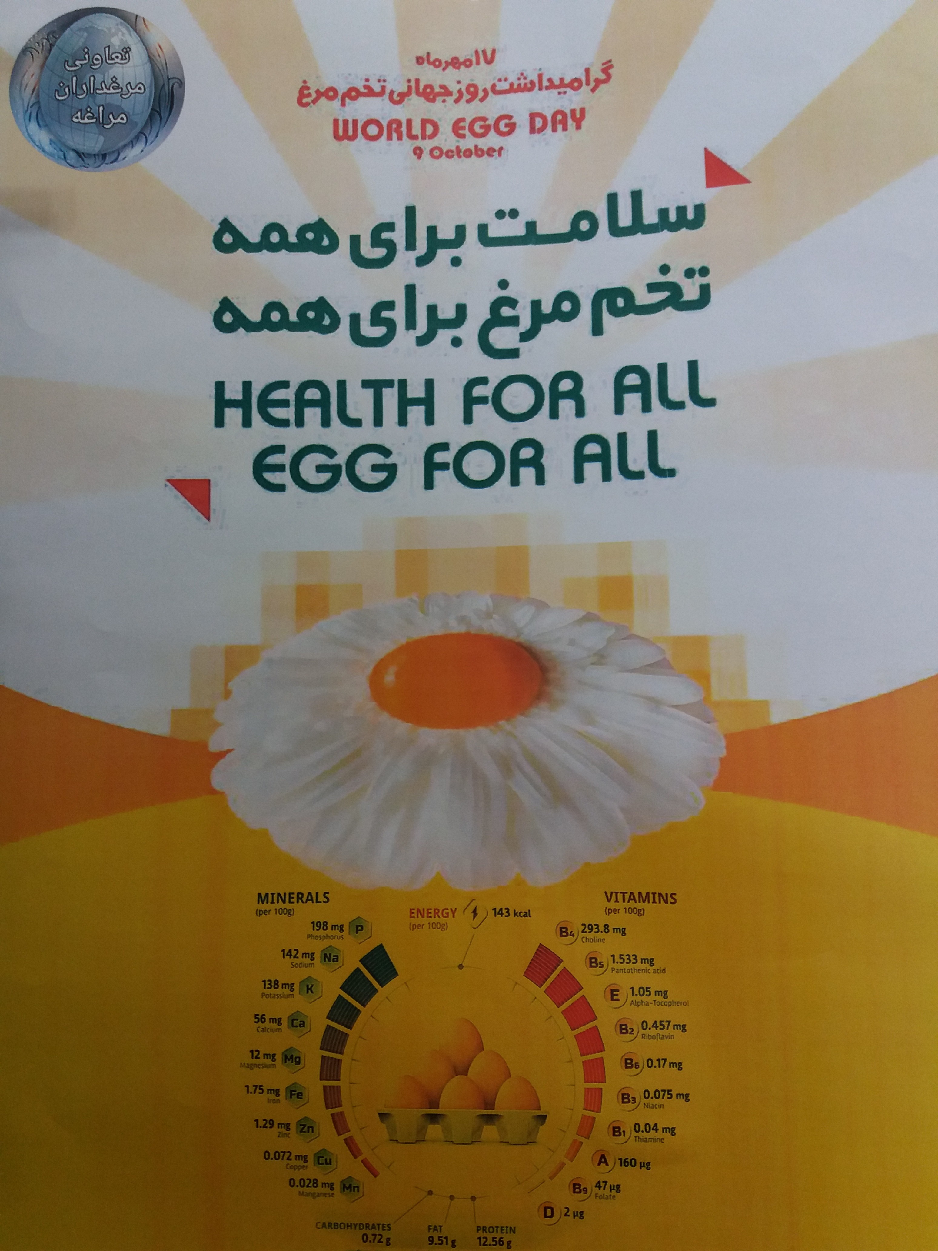 روز جهانی تخم مرغ شرکت تعاونی مرغداران مراغه